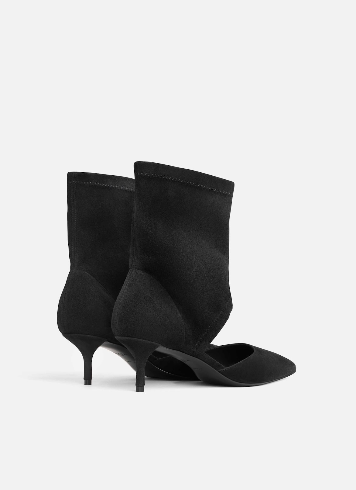 ストレッチスエード ローブーツ ALAÏA ブラック ストレッチスエード ローブーツ